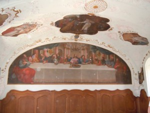 A konventépület egyik freskója